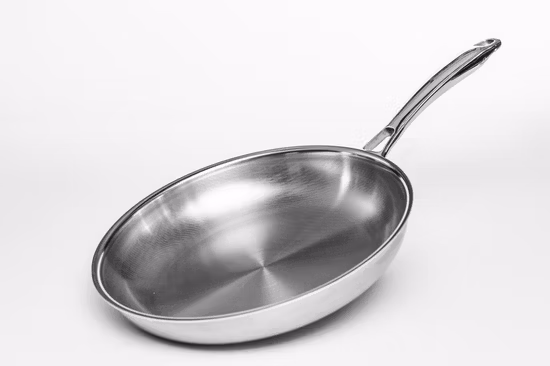 Clad Bottom, Silver Stainless Steel Sauce Pan